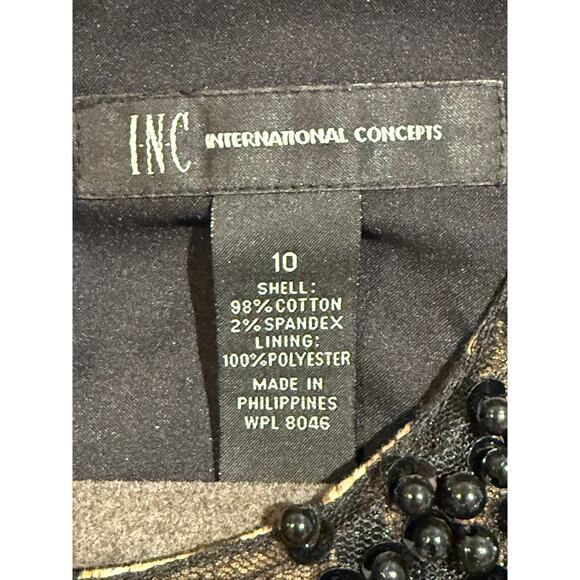 International Concepts NWT Leopard Print Beaded Neckline Lined Sleeveless Sz 10 - Picture 5 of 8